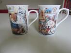 4 English Mugs-Pets and Teds+TeddyBears-fine bone china-Nwst, Ophalen of Verzenden, Zo goed als nieuw, Overige stijlen, Kop(pen) en/of Schotel(s)