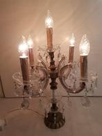 Oude staande brocante kroonluchter, 50 tot 75 cm, Ophalen of Verzenden, Zo goed als nieuw, Glas