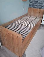 Eenpersoons bed steigerhout 80x200 cm met 2 lades, Ophalen, Eenpersoons, Steigerhout, Zo goed als nieuw