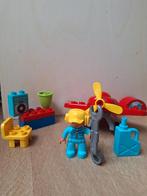 Duplo vliegtuig met werkplaats en piloot 10908, Ophalen of Verzenden, Zo goed als nieuw, Duplo