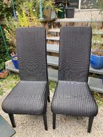 Lloyd Loom eetkamerstoelen, Huis en Inrichting, Ophalen, Gebruikt, Twee, Zwart