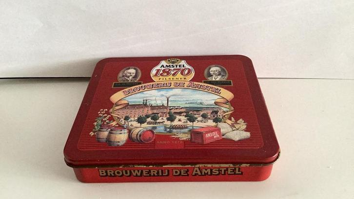 Amstel 1870 blikje 8 viltjes, Verzamelen, Biermerken, Zo goed als nieuw, Viltje(s), Amstel, Ophalen of Verzenden