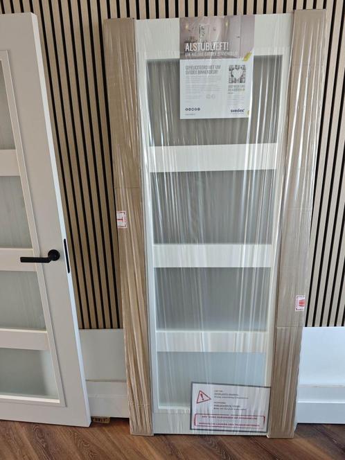 Binnendeur Svedex CN08 - 2015x830mm satijn glas RECHTS, Doe-het-zelf en Verbouw, Deuren en Horren, Nieuw, Binnendeur, 200 tot 215 cm