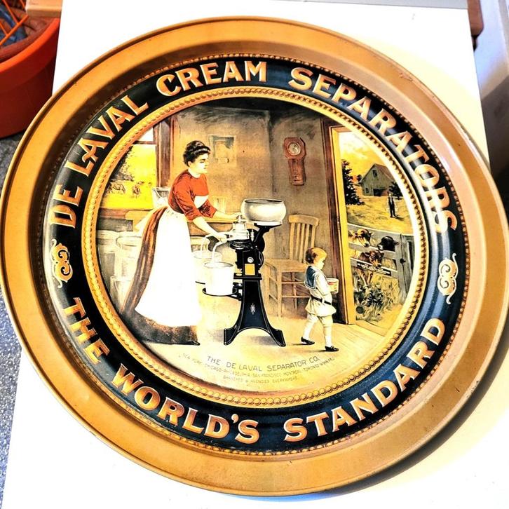 Memorabel Dienblad De Laval Cream Separator Bord Antiek oud, Antiek en Kunst, Antiek | Wandborden en Tegels, Ophalen of Verzenden