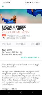 2 kaarten staanplaatsen suzan en freek 30 mei, Twee personen, Mei