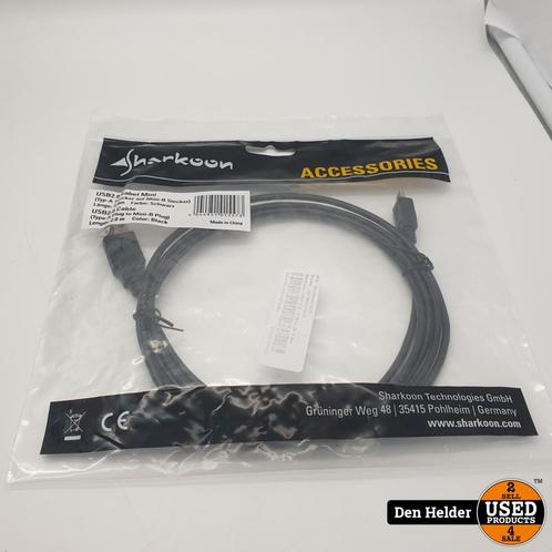 Sharkoon USB 2.0 PS3 USB Kabel - Nieuw, Spelcomputers en Games, Spelcomputers | Sony PlayStation 1, Zo goed als nieuw