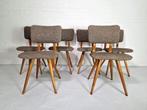 Set van 6 Mid-Century eetkamerstoelen, Ophalen, Hout, Gebruikt, -