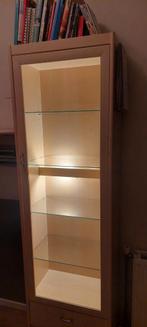 Vitrinekast met verlichting, Ophalen, Minder dan 50 cm, Met deur(en), 100 tot 150 cm