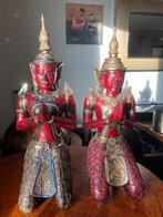 Thaise set tempelbewaarders 80 cm hoog, Huis en Inrichting, Woonaccessoires | Boeddhabeelden, Ophalen of Verzenden, Gebruikt