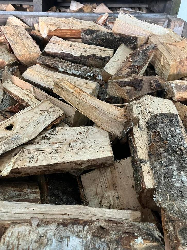 Te koop droog berken haardhout., Tuin en Terras, Haardhout, Blokken, Berkenhout, 6 m³ of meer, Ophalen of Verzenden