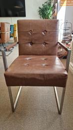 Merk Kick eetkamer stoelen, 1 kleur of cognac of okergeel, Vijf, Zes of meer stoelen, Gebruikt, Metaal, Modern en strak