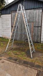 Ladderland sol B 2 x 12 sporten / treden A frame ladder, Ophalen, Gebruikt, Ladder, Opvouwbaar of Inschuifbaar