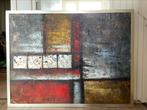 Uniek abstract schilderij (124x95 cm) Gesigneerd door Suaros, Ophalen