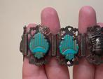 Armband Egypte Art Deco Scarabe Farao Olifant Oud item, Overige materialen, Gebruikt, Blauw, Ophalen of Verzenden