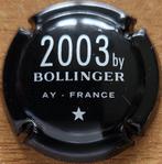 Champagnecapsule BOLLINGER zwart & zilver nr. 49 ** ZELDZ **, Frankrijk, Nieuw, Ophalen of Verzenden, Champagne
