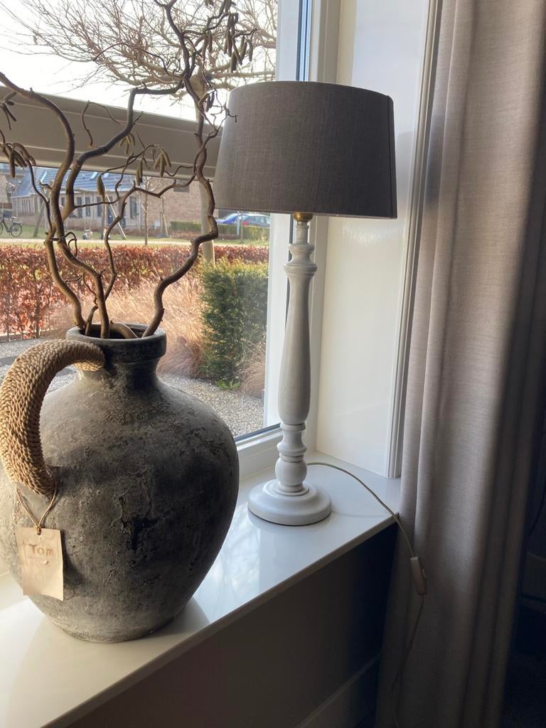 2x  Eurolight Tafellampen - Landelijk Wit - 70cm, Huis en Inrichting, Ophalen, Zo goed als nieuw, 50 tot 75 cm