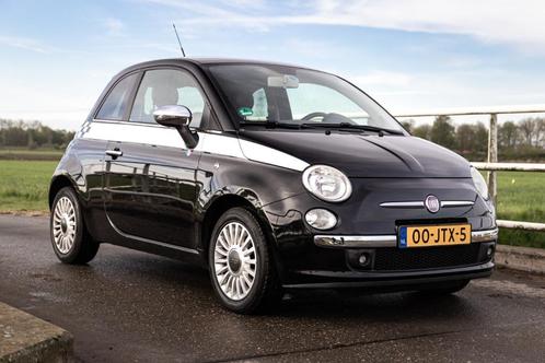 Fiat 500 1.2 C 2009 Zwart, Auto's, Fiat, Particulier, Airbags, Airconditioning, Alarm, Bluetooth, Centrale vergrendeling, Elektrische buitenspiegels