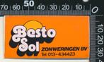 Sticker: Besto Sol Zonweringen (2), Verzamelen, Stickers, Overige typen, Ophalen of Verzenden, Zo goed als nieuw