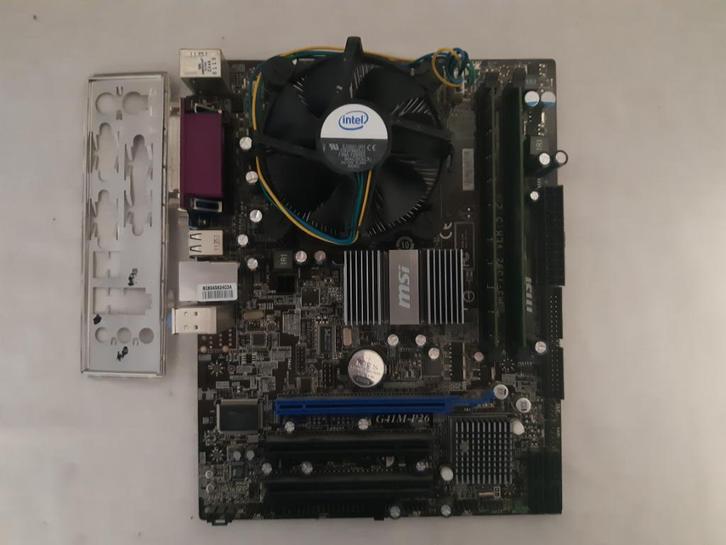 MSI G41M P26 moederbord compleet, Computers en Software, Moederborden, Gebruikt, Intel, DDR3, Ophalen of Verzenden