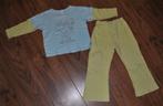 Lime blauw pijama pyama pyama met poes van stras mt 116-122, Kinderen en Baby's, Kinderkleding | Maat 116, Ophalen of Verzenden