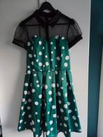 Groen polkadot jurkje met kant, maat M, Kleding | Dames, Jurken, Maat 38/40 (M), Ophalen of Verzenden, Knielengte, Gedragen