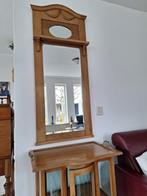 Antieke eiken spiegel, Huis en Inrichting, Woonaccessoires | Spiegels, 100 tot 150 cm, Gebruikt, Rechthoekig, 50 tot 75 cm