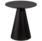 Bijzettafel zwart hout, Huis en Inrichting, Tafels | Bijzettafels, 45 tot 60 cm, Minder dan 55 cm, Rond, Ophalen of Verzenden