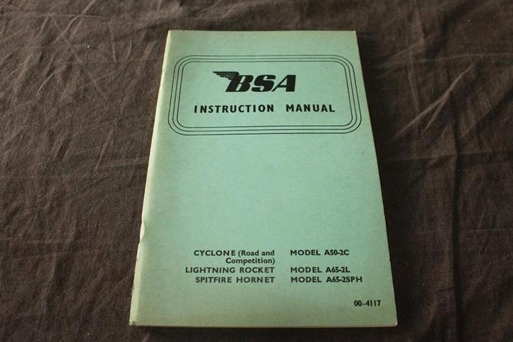 BSA A50 A65 Lightning Rocket motorcycle instruction manual, Motoren, Handleidingen en Instructieboekjes, Overige merken, Ophalen of Verzenden