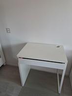 Witte bureau met stoel, Ophalen of Verzenden, Gebruikt
