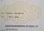 GEZOCHT:  kenteken deel 3 kaartjes, Ophalen of Verzenden