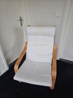 Poang fauteuil wit Ikea, Huis en Inrichting, Fauteuils, Minder dan 75 cm, Scandinavisch, Zo goed als nieuw, Hout