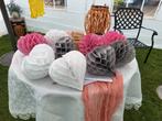 NIEUW! Honeycomb Hartjes - Wit, Roze & Grijs - 30 stuks, Ophalen of Verzenden, Nieuw, Versiering, Geboorte of Huwelijk