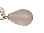 Zilveren oorhangers brisures met druppelvormige rozenkwarts, Sieraden, Tassen en Uiterlijk, Oorbellen, Verzenden, Zo goed als nieuw