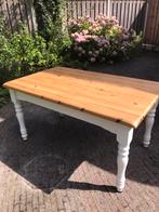 Eettafel en salontafel. Grenen, Ophalen, Gebruikt, Rechthoekig, 50 tot 100 cm