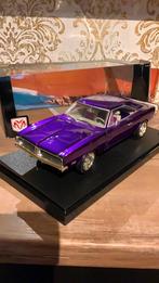 Hotwheels 1969 dodge charger plum 1/18, Hobby en Vrije tijd, Modelauto's | 1:18, Ophalen of Verzenden, Zo goed als nieuw, Hot Wheels