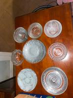 Glazen gebaksbordjes en schaaltjes, Huis en Inrichting, Ophalen, Gebruikt, Glas, Bord(en)