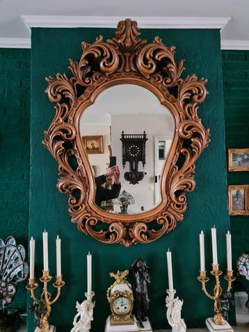 Barok spiegel met facet geslepen glas beschikbaar voor biedingen