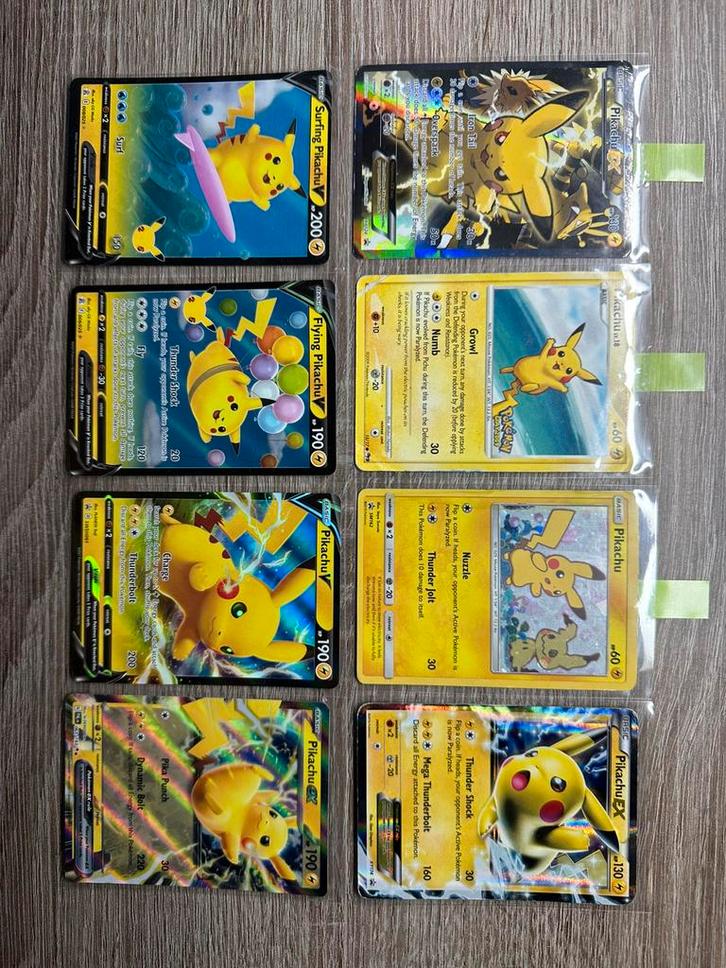 Pikachu set met EX V Blackstar promo’s en Pokemonday kaarten, Hobby en Vrije tijd, Verzamelkaartspellen | Pokémon, Zo goed als nieuw