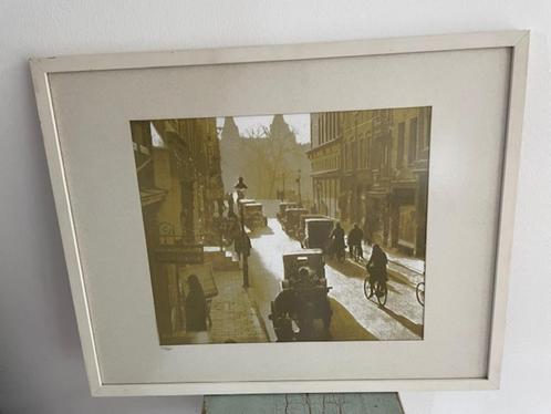 Spiegelstraat Amsterdam 1933. Foto op canvas., Antiek en Kunst, Kunst | Tekeningen en Foto's, Ophalen