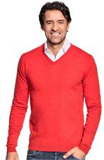 Joe Merino - V-hals - L - kleur rood - als nieuw, Maat 52/54 (L), Joe Merino, Ophalen of Verzenden, Zo goed als nieuw