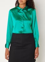 Zeegroene blouse Xandres zijde S/M, Kleding | Dames, Ophalen of Verzenden, Zo goed als nieuw, Maat 36 (S), Xandres