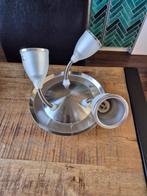 IKEA Fartyg rvs plafondlamp 3x GU10 spot, Ophalen of Verzenden, Gebruikt, Glas