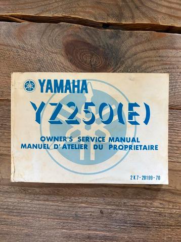 Yamaha YZ250(E) Handleiding beschikbaar voor biedingen