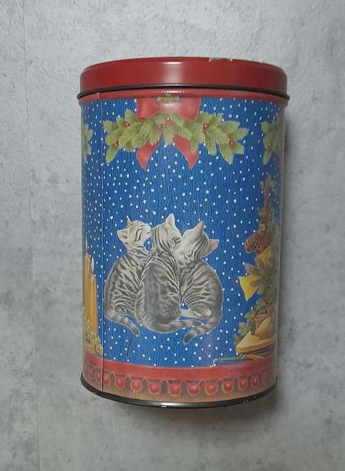 Franciens katten geaquarelleerd op dit mooie BLIK, Verzamelen, Blikken, Zo goed als nieuw, Ophalen of Verzenden