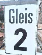 Metalen bord spoor, Gleis 2, Ophalen of Verzenden