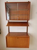 Poul Cadovius wandmeubel vintage jaren 50/60, Ophalen, Met deur(en), Teakhout, Zo goed als nieuw