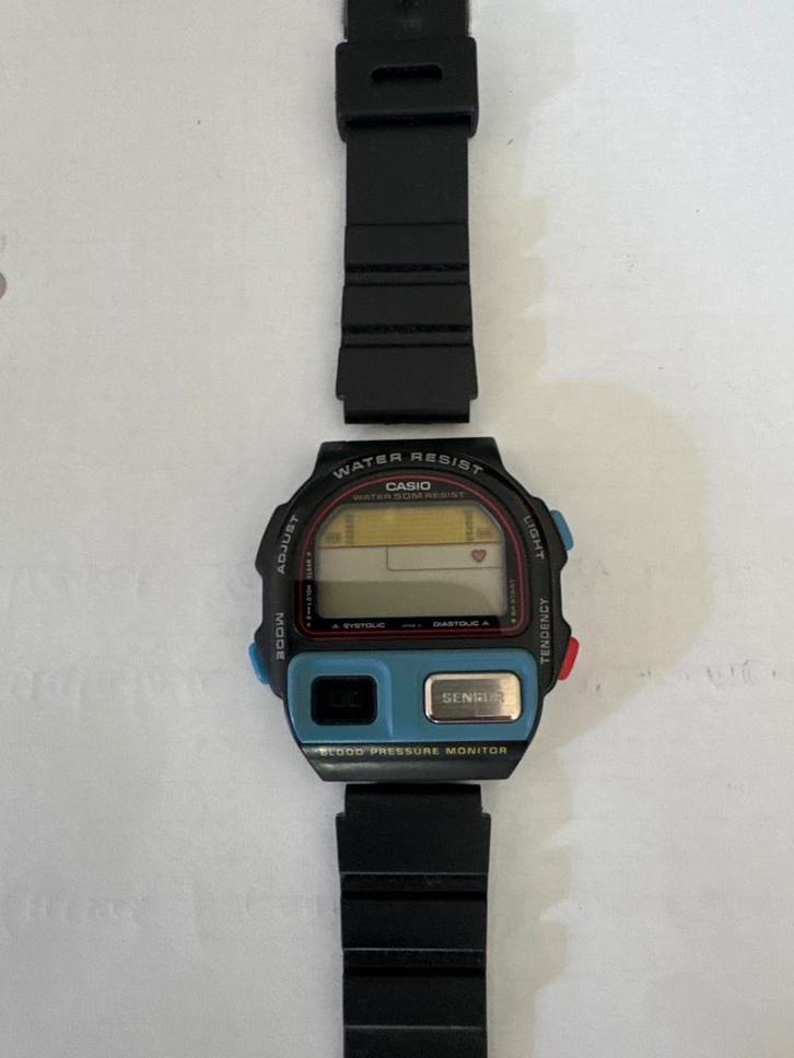 Casio BP-100 “Blood Pressure Monitor” horloge, Sieraden, Tassen en Uiterlijk, Horloges | Antiek, Overige merken, Overige materialen