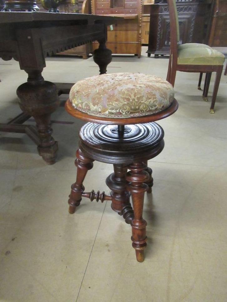 Oer 10570 eikenhouten pianokruk, Antiek en Kunst, Antiek | Overige Antiek, Ophalen