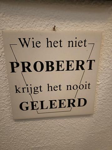Vintage Wanddecoratie - Probeer het! beschikbaar voor biedingen