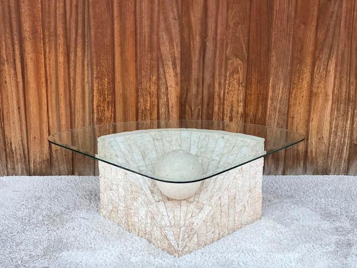 Vintage mactanstone coffeetable, Antiek en Kunst, Antiek | Meubels | Tafels, Ophalen of Verzenden